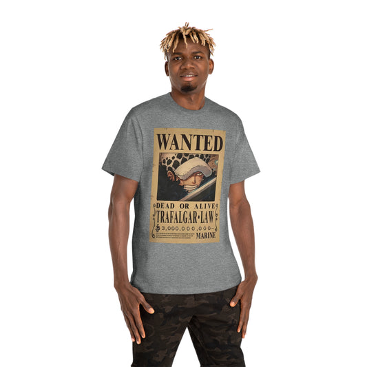 Anime T-shirt, Trafalgar-Law Wanted, One Piece, Neubonesto, Straw Hat Legend Collection, Unisex Tee, Otaku Gift, Anime Fan Shirt