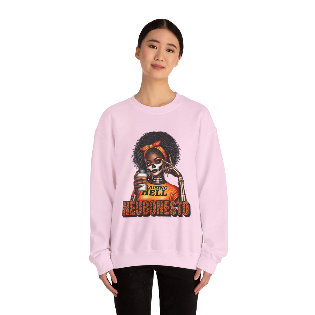 Halloween Skeleton Unisex Sweatshirt - Raising Hell Neubonesto Design