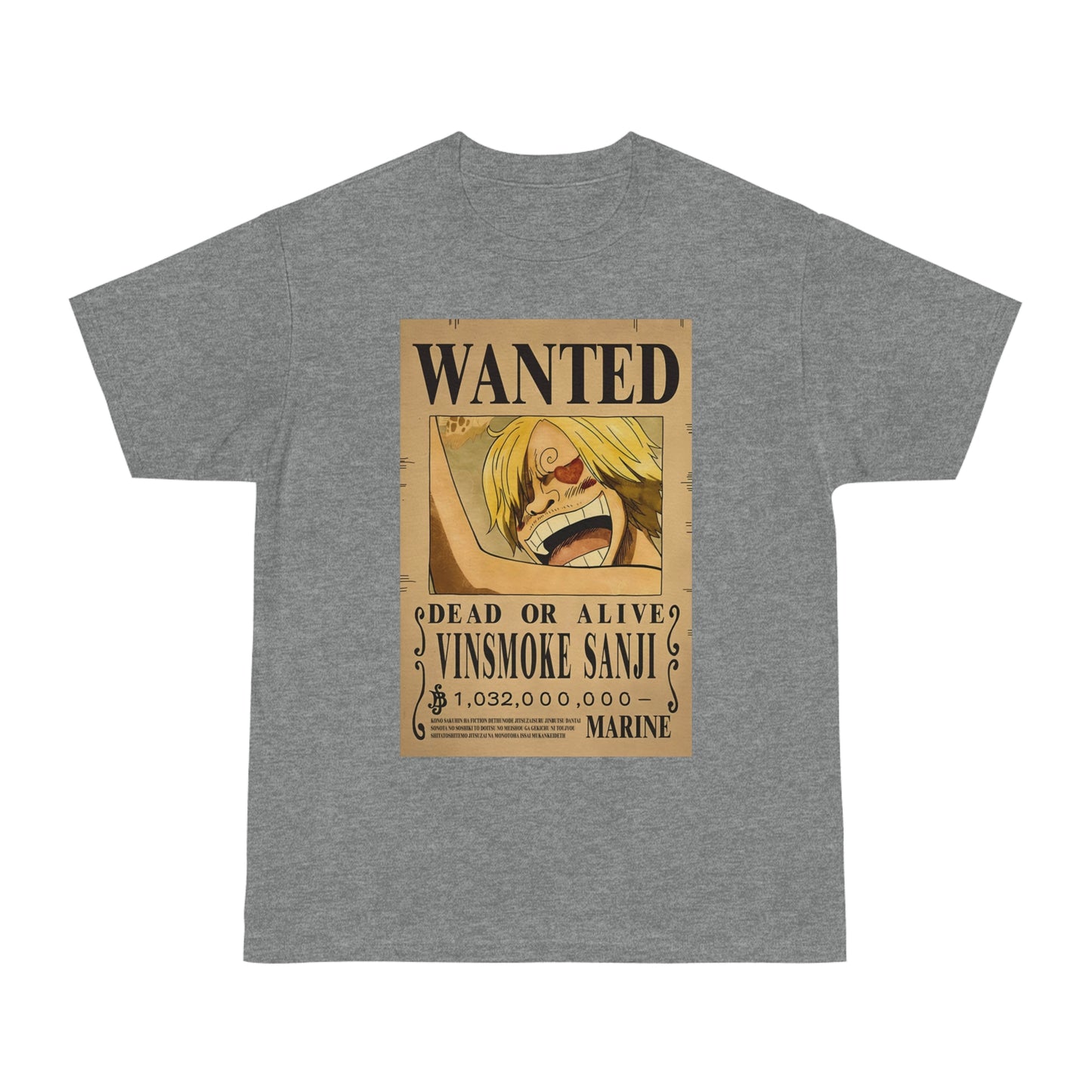 Anime T-shirt, Vinsmoke Sanji Wanted, One Piece, Unisex Tee, Otaku Gift, Anime Fan Shirt - Hammer Tshirt, Manga Tee, Japanese Anime