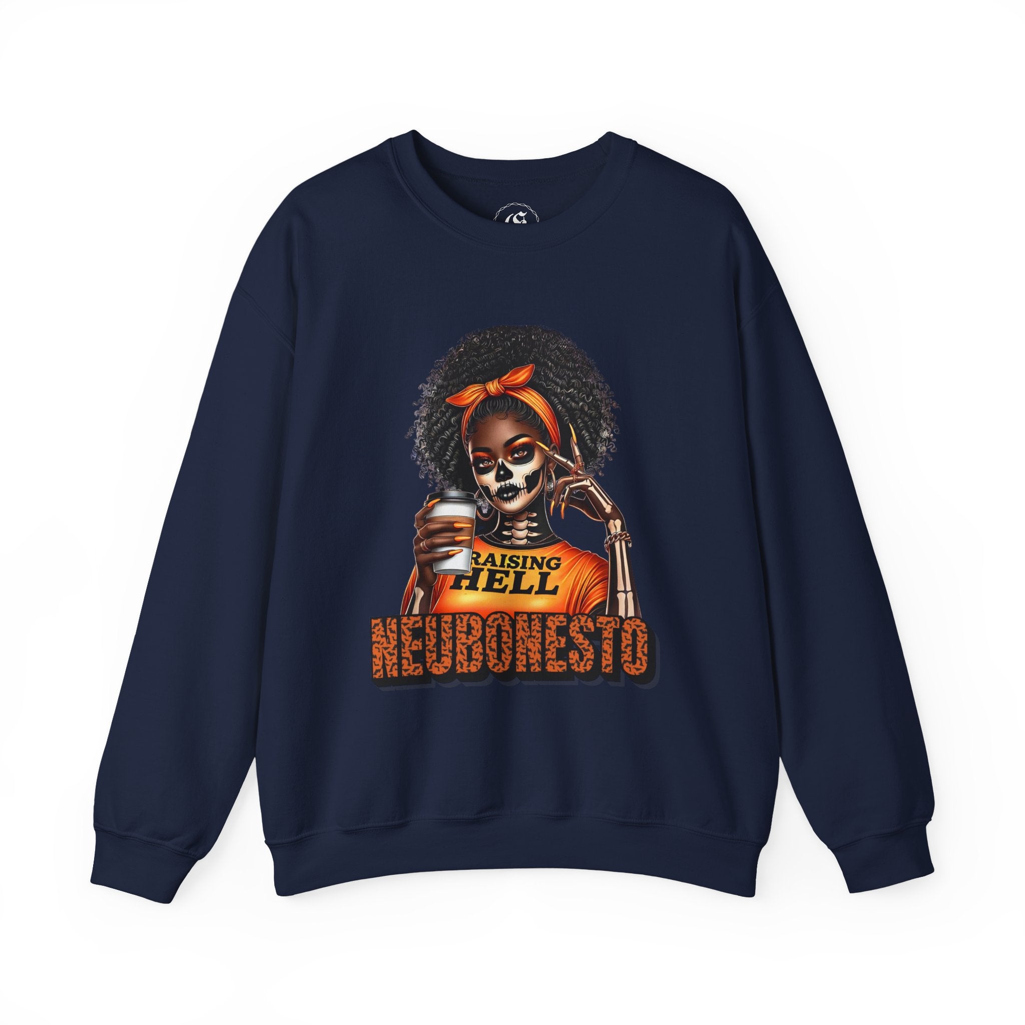 Halloween Skeleton Unisex Sweatshirt - Raising Hell Neubonesto Design