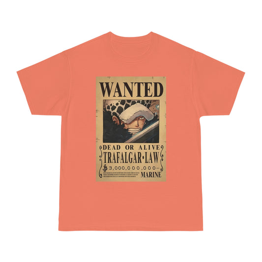 Anime T-shirt, Trafalgar-Law Wanted, One Piece, Neubonesto, Straw Hat Legend Collection, Unisex Tee, Otaku Gift, Anime Fan Shirt