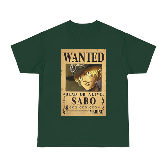 Anime T-shirt, Sabo Wanted, One Piece, Unisex Tee, Otaku Gift