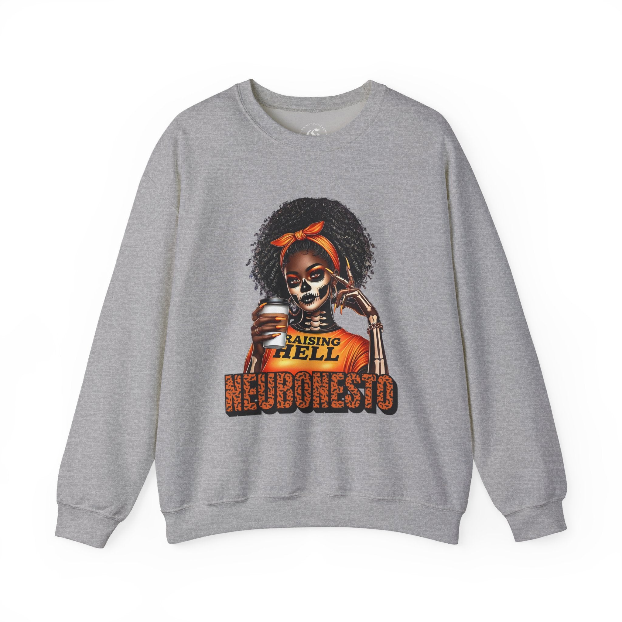 Halloween Skeleton Unisex Sweatshirt - Raising Hell Neubonesto Design