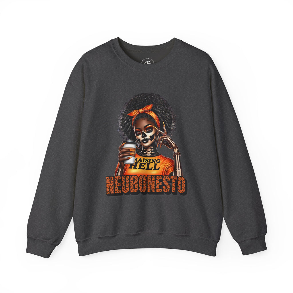 Halloween Skeleton Unisex Sweatshirt - Raising Hell Neubonesto Design