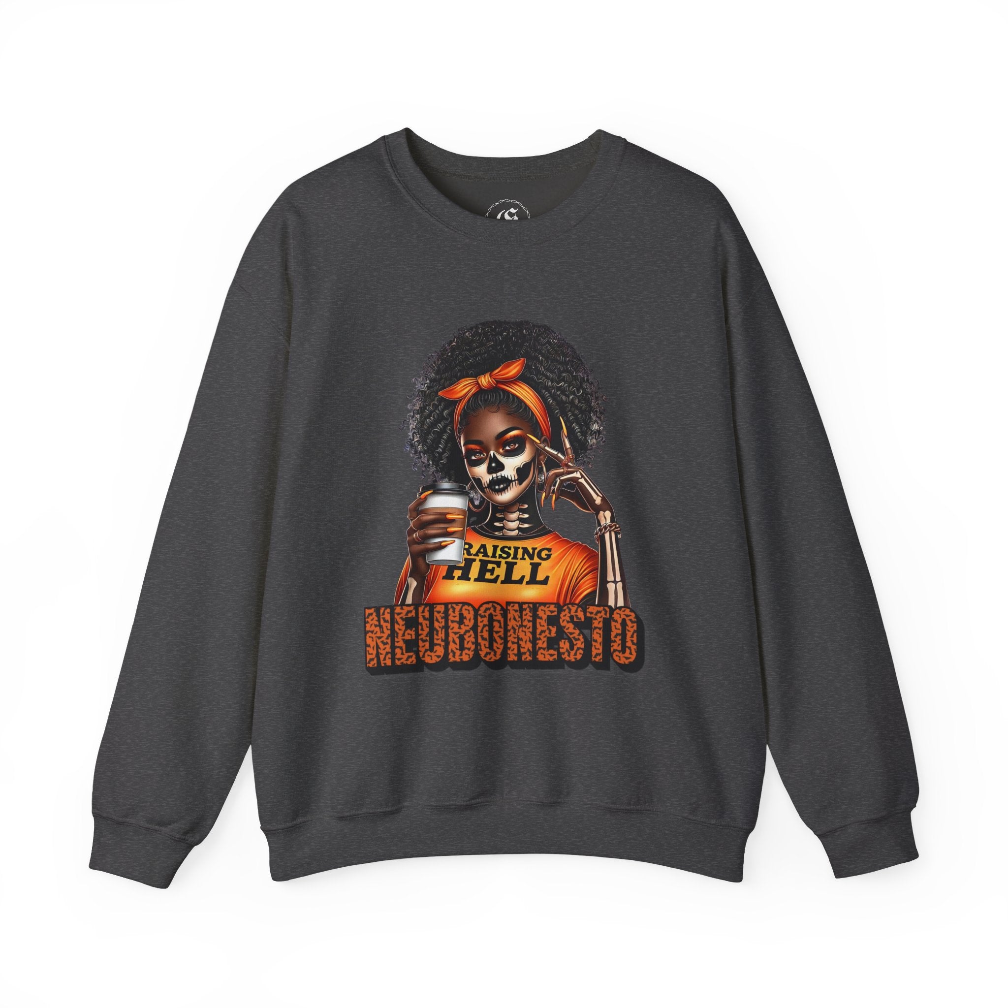 Halloween Skeleton Unisex Sweatshirt - Raising Hell Neubonesto Design