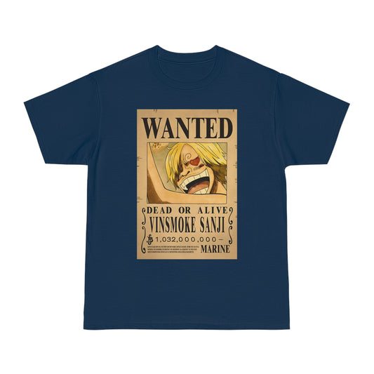 Anime T-shirt, Vinsmoke Sanji Wanted, One Piece, Unisex Tee, Otaku Gift, Anime Fan Shirt - Hammer Tshirt, Manga Tee, Japanese Anime